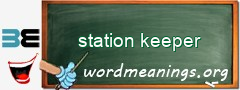 WordMeaning blackboard for station keeper